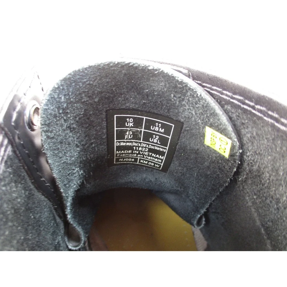 Dr. Martens 1460 Boots Mens 11 Black Leather 8-Eye Utility Classic Combat